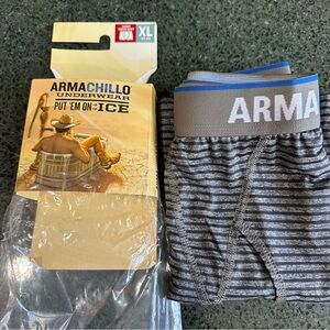 Duluth Trading Company Mens Armachillo Cooling Short Boxer Brief Gray Black XL
